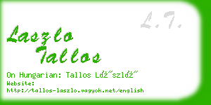 laszlo tallos business card